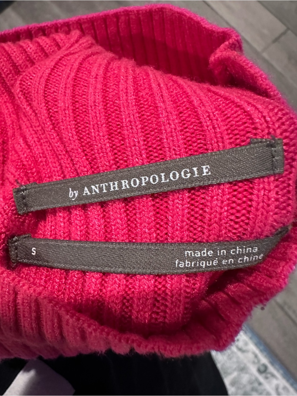 Anthropologie High-Neck Mockable Maxi Dress  Fuchsia  Knit dress & Pleated Skirt - Picture 9 of 9